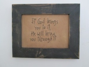 8"x10" framed stitchery  Price:$20.00